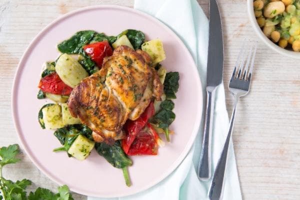 Gegrilde basilicumkip