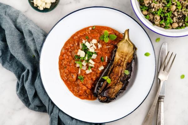 Turks gestoofde aubergine