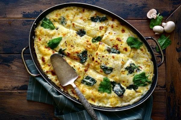 Paddenstoelen lasagne